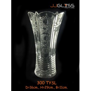 AMORN) Vase 300 TYSL - แจกันแก้วคริสตัล เจียระไน 